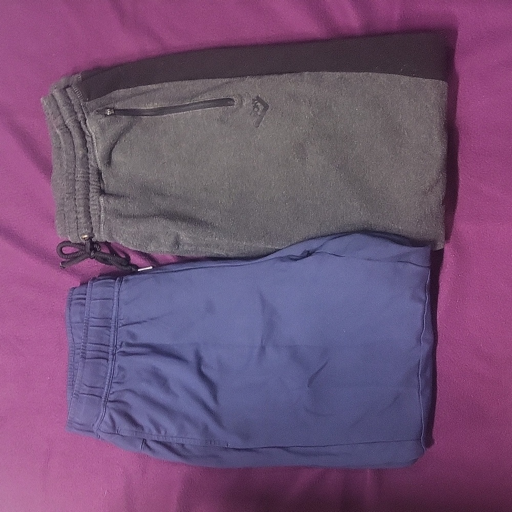 2 Mens XL Gray Pony jogging pants navy blue Makers Mark luxe joggers lot bottoms